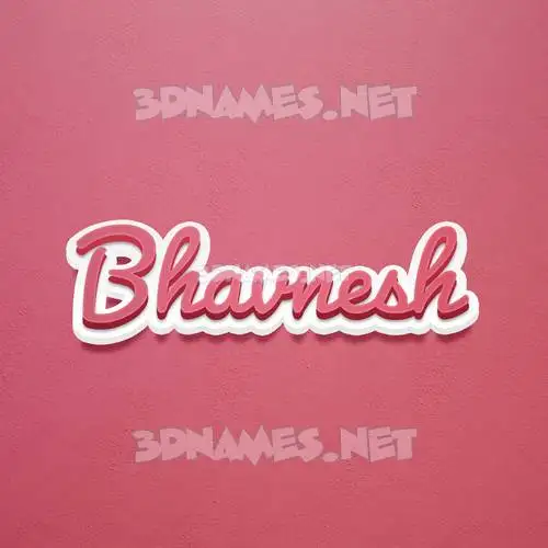 bhavnesh in Red Scribble style - 3D name wallpaper