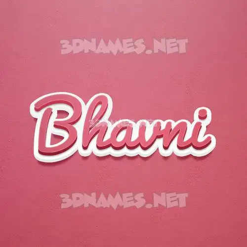 bhavni in Red Scribble style - 3D name wallpaper