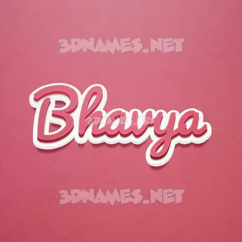 bhavya in Red Scribble style - 3D name wallpaper