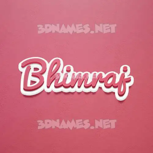 bhimraj in Red Scribble style - 3D name wallpaper