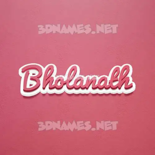 bholanath in Red Scribble style - 3D name wallpaper