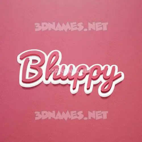 bhuppy in Red Scribble style - 3D name wallpaper