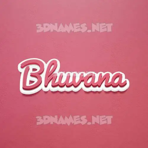 bhuvana in Red Scribble style - 3D name wallpaper