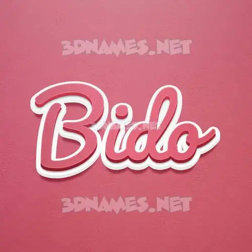 bido in Red Scribble style - 3D name wallpaper bido in Red Scribble style - 3D name wallpaper