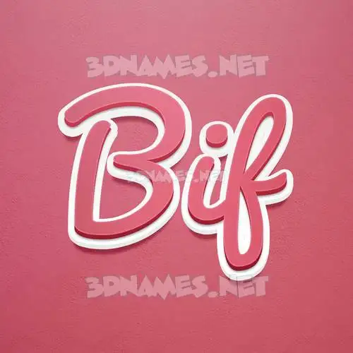 bif in Red Scribble style - 3D name wallpaper bif in Red Scribble style - 3D name wallpaper