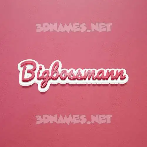 bigbossmann in Red Scribble style - 3D name wallpaper bigbossmann in Red Scribble style - 3D name wallpaper