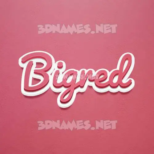 bigred in Red Scribble style - 3D name wallpaper bigred in Red Scribble style - 3D name wallpaper