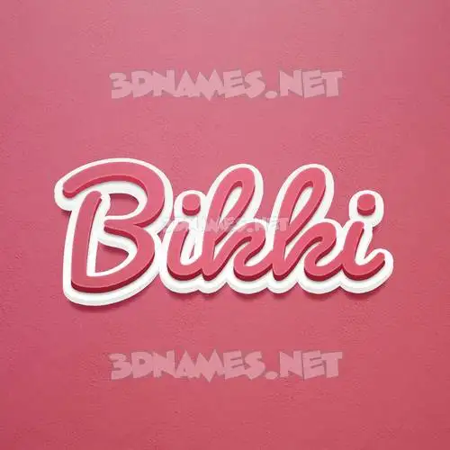 bikki in Red Scribble style - 3D name wallpaper bikki in Red Scribble style - 3D name wallpaper