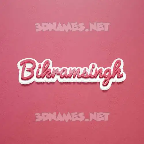 bikramsingh in Red Scribble style - 3D name wallpaper