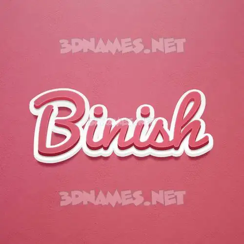 binish in Red Scribble style - 3D name wallpaper binish in Red Scribble style - 3D name wallpaper