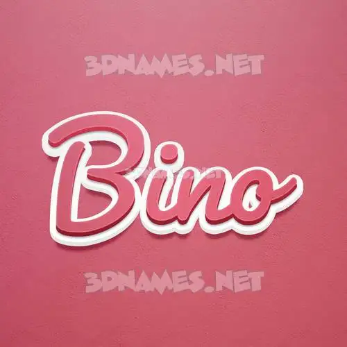 bino in Red Scribble style - 3D name wallpaper bino in Red Scribble style - 3D name wallpaper