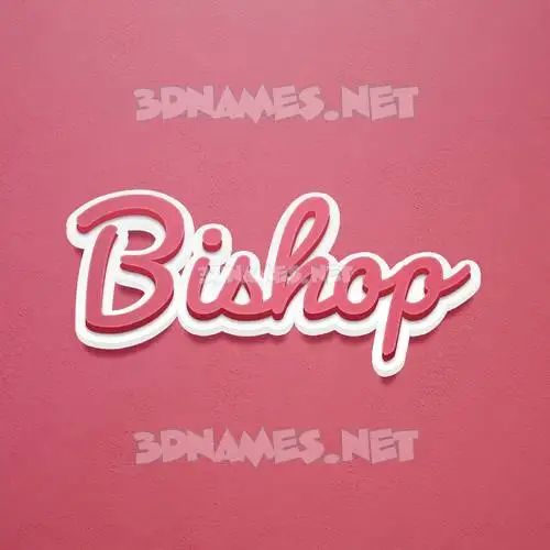 bishop in Red Scribble style - 3D name wallpaper bishop in Red Scribble style - 3D name wallpaper