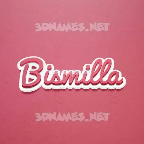 bismilla in Red Scribble style - 3D name wallpaper bismilla in Red Scribble style - 3D name wallpaper