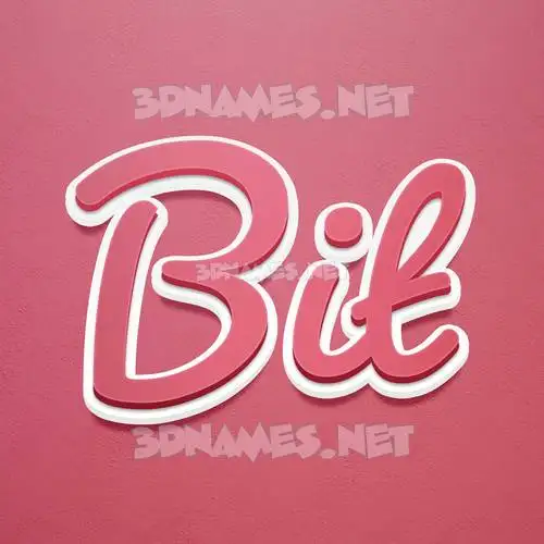 bit in Red Scribble style - 3D name wallpaper