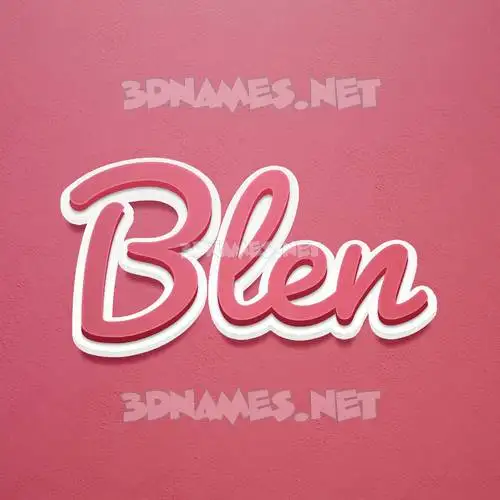 blen in Red Scribble style - 3D name wallpaper blen in Red Scribble style - 3D name wallpaper