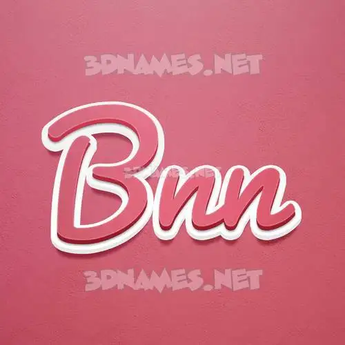 bnn in Red Scribble style - 3D name wallpaper