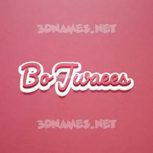bo jwaees in Red Scribble style - 3D name wallpaper bo jwaees in Red Scribble style - 3D name wallpaper