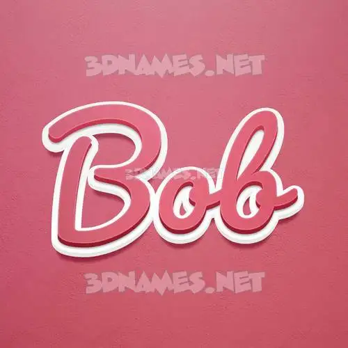 bob in Red Scribble style - 3D name wallpaper