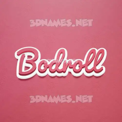 bodroll in Red Scribble style - 3D name wallpaper bodroll in Red Scribble style - 3D name wallpaper