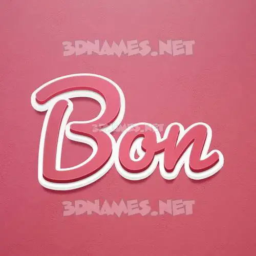 bon in Red Scribble style - 3D name wallpaper bon in Red Scribble style - 3D name wallpaper