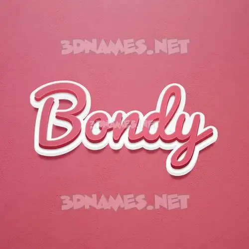 bondy in Red Scribble style - 3D name wallpaper