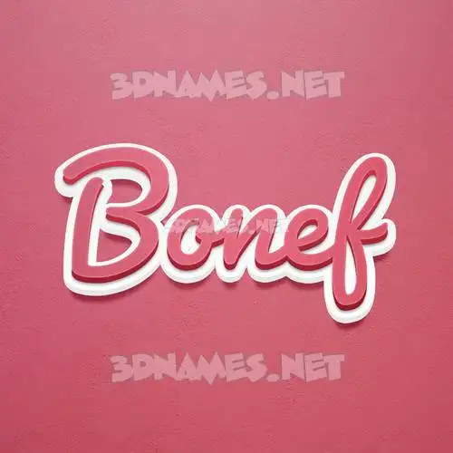 bonef in Red Scribble style - 3D name wallpaper bonef in Red Scribble style - 3D name wallpaper