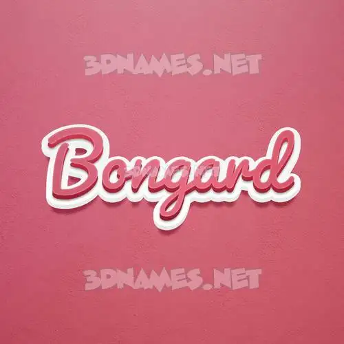 bongard in Red Scribble style - 3D name wallpaper