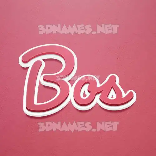 bos in Red Scribble style - 3D name wallpaper bos in Red Scribble style - 3D name wallpaper