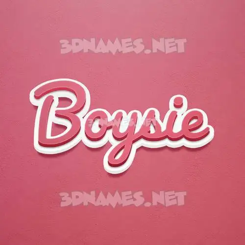 boysie in Red Scribble style - 3D name wallpaper