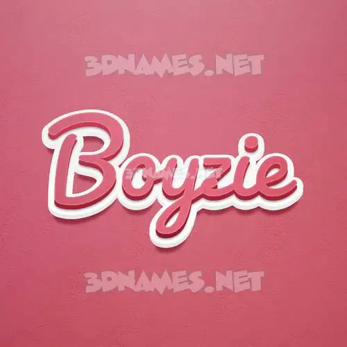 boyzie in Red Scribble style - 3D name wallpaper