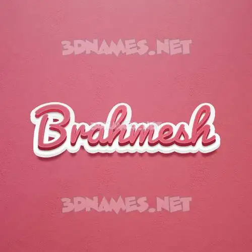 brahmesh in Red Scribble style - 3D name wallpaper