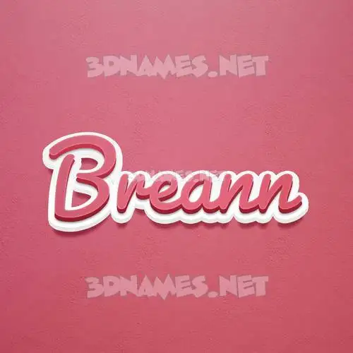 breann in Red Scribble style - 3D name wallpaper