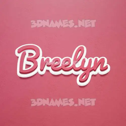 breelyn in Red Scribble style - 3D name wallpaper