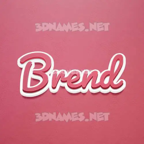 brend in Red Scribble style - 3D name wallpaper