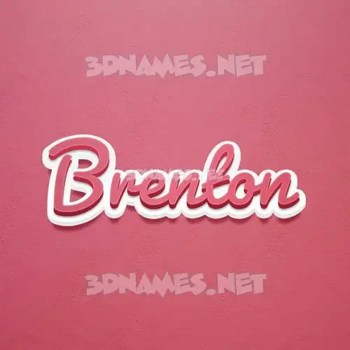brenton in Red Scribble style - 3D name wallpaper