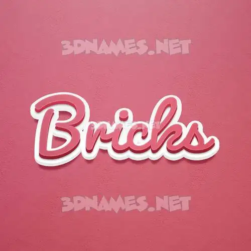 bricks in Red Scribble style - 3D name wallpaper bricks in Red Scribble style - 3D name wallpaper