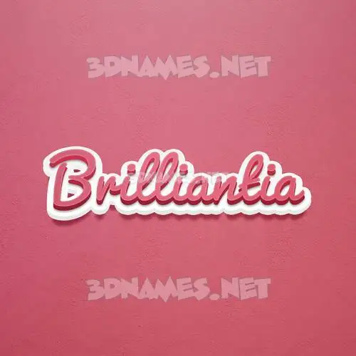 brilliantia in Red Scribble style - 3D name wallpaper