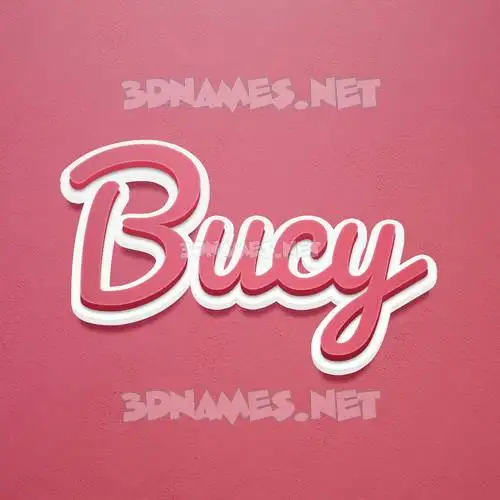 bucy in Red Scribble style - 3D name wallpaper