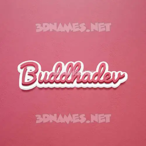 buddhadev in Red Scribble style - 3D name wallpaper