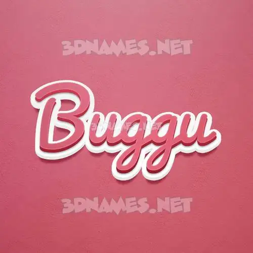 buggu in Red Scribble style - 3D name wallpaper