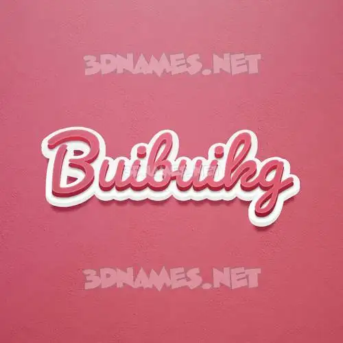 buibuikg in Red Scribble style - 3D name wallpaper buibuikg in Red Scribble style - 3D name wallpaper
