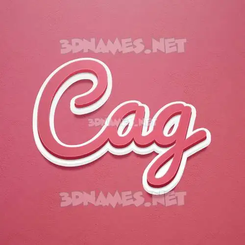 cag in Red Scribble style - 3D name wallpaper