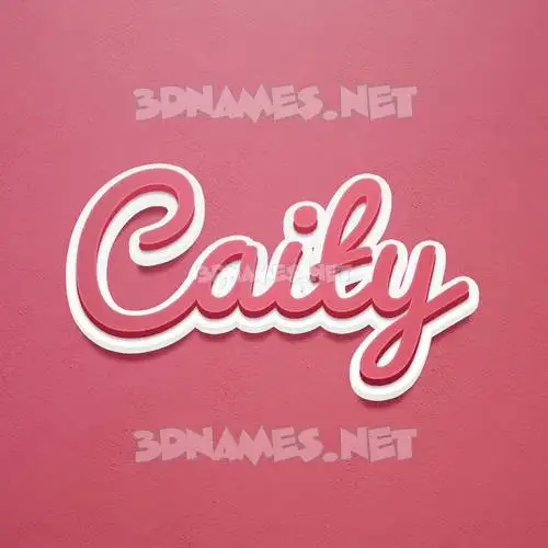 caity in Red Scribble style - 3D name wallpaper