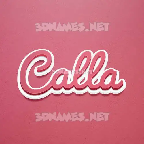 calla in Red Scribble style - 3D name wallpaper calla in Red Scribble style - 3D name wallpaper