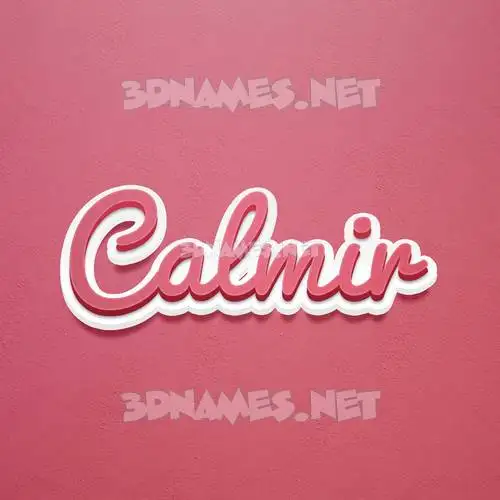 calmir in Red Scribble style - 3D name wallpaper