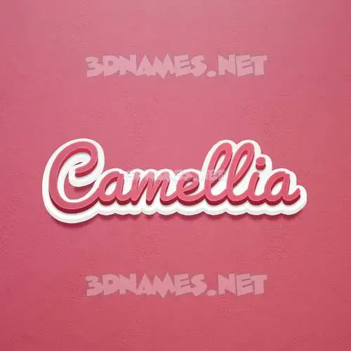 camellia in Red Scribble style - 3D name wallpaper camellia in Red Scribble style - 3D name wallpaper