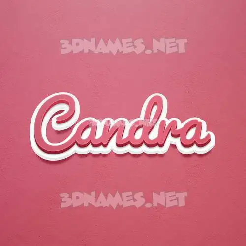 candra in Red Scribble style - 3D name wallpaper