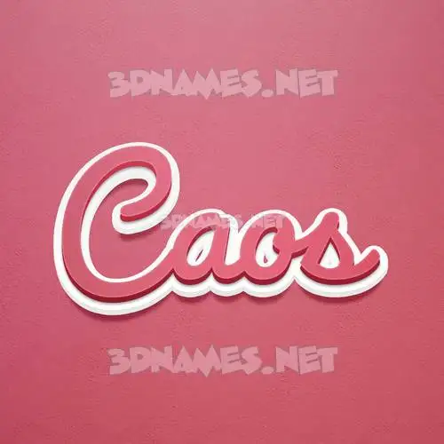caos in Red Scribble style - 3D name wallpaper caos in Red Scribble style - 3D name wallpaper