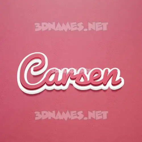 carsen in Red Scribble style - 3D name wallpaper