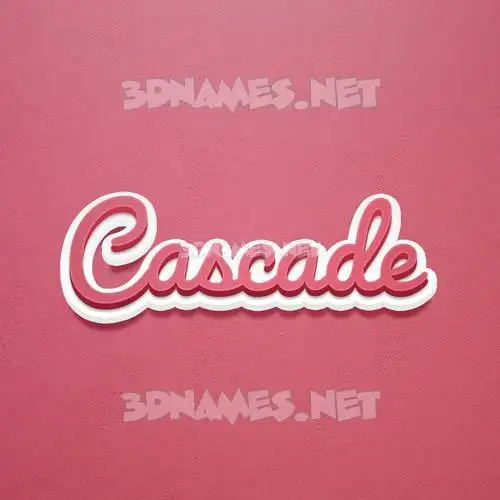 cascade in Red Scribble style - 3D name wallpaper cascade in Red Scribble style - 3D name wallpaper